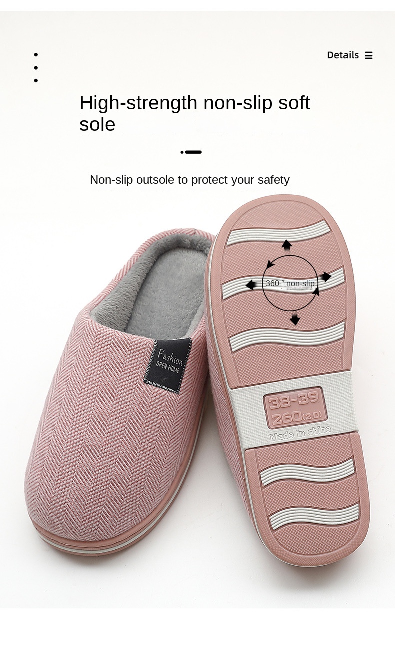 Home cashmere warm cotton slippers