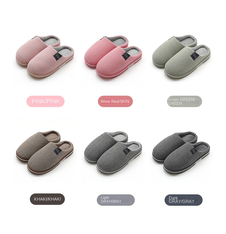 Home cashmere warm cotton slippers