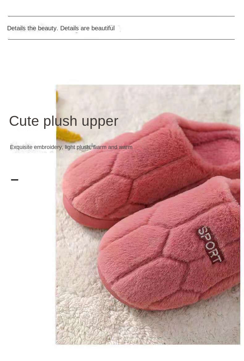 Home warm fluffy slippers