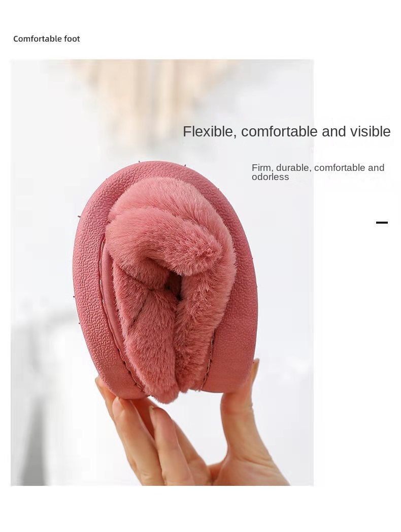 Home warm fluffy slippers