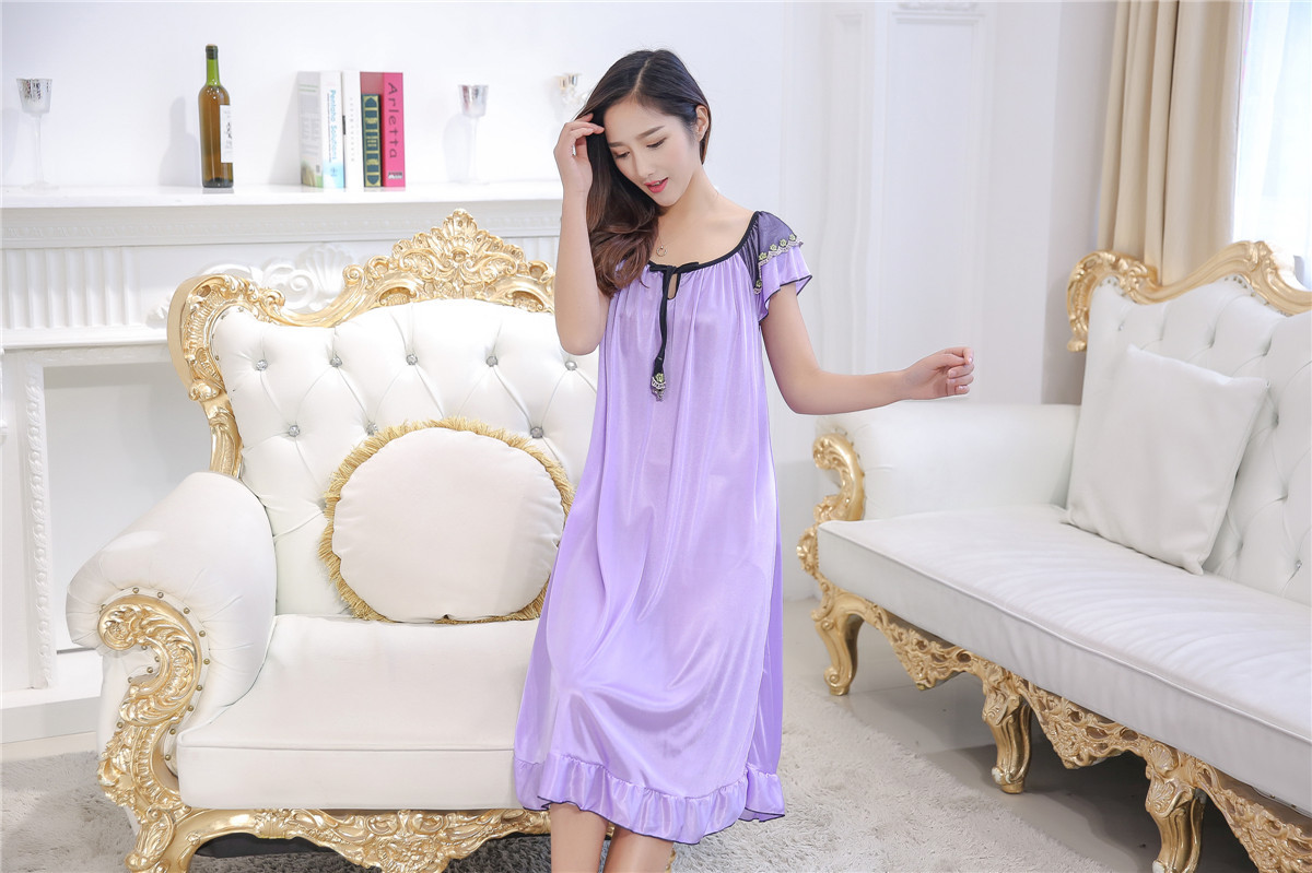 Ice silk sexy dress pajamas with halter