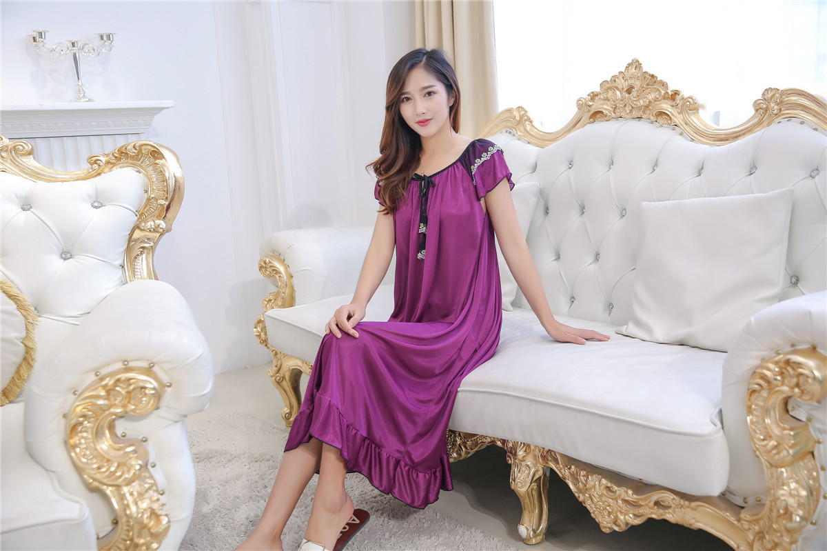 Ice silk sexy dress pajamas with halter