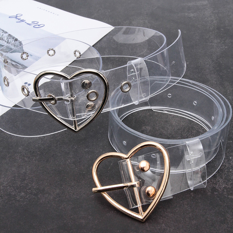 Individual plastic silver transparent belt