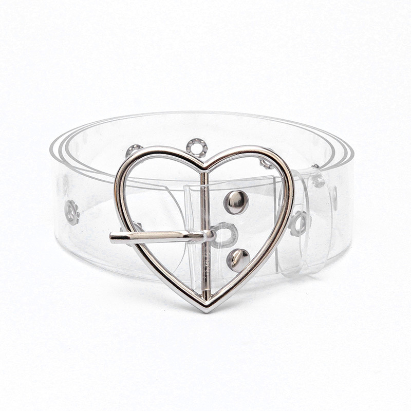 Individual plastic silver transparent belt
