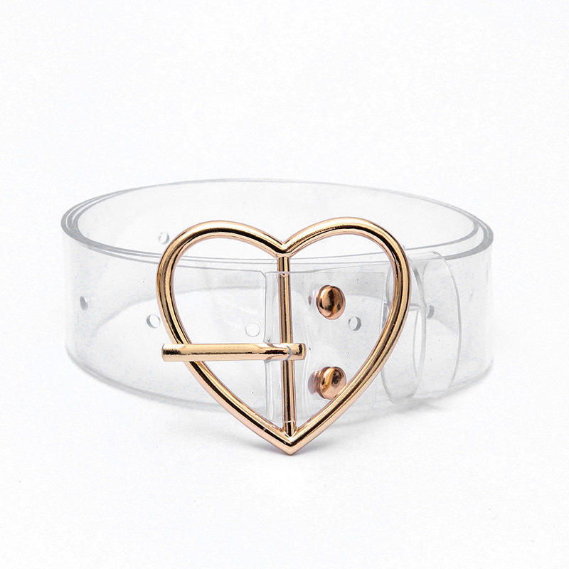 Individual plastic silver transparent belt