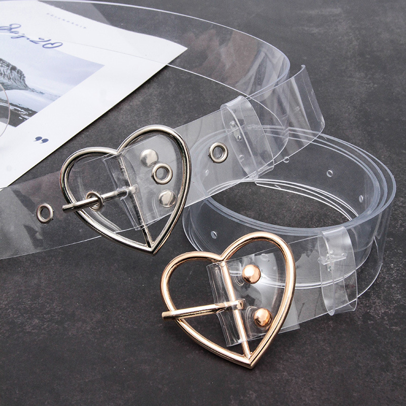 Individual plastic silver transparent belt