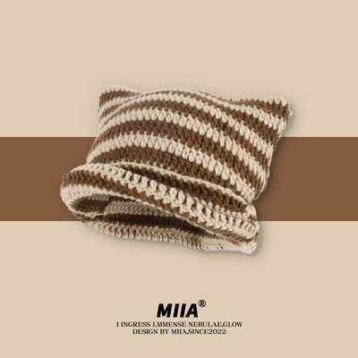Japanese Little Devil striped knit sweater hat