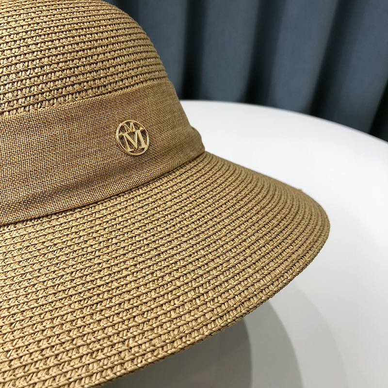 Japanese bow straw hat women’s new summer large eaves sunscreen sunhat anti-UV beach sun hat wholesale