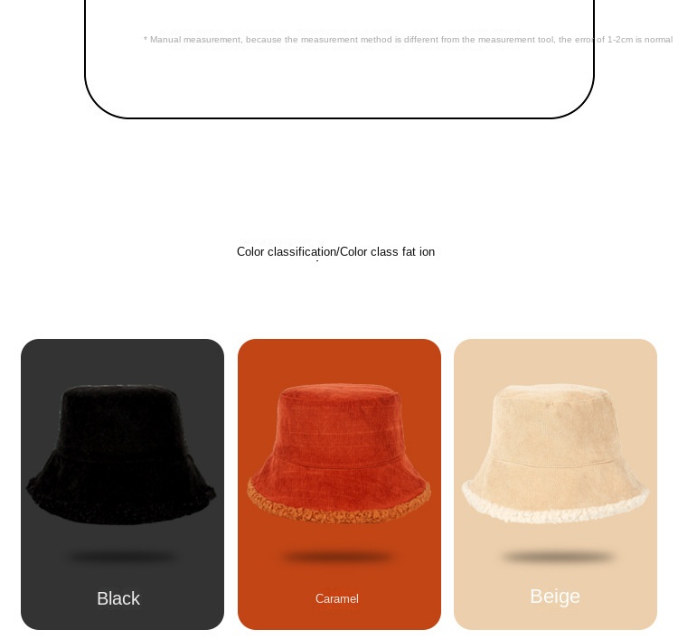 Korean corduroy fisherman hat warm thick bucket hat