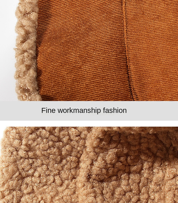 Korean corduroy fisherman hat warm thick bucket hat