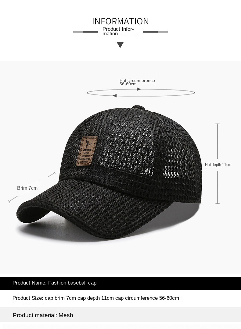 Large mesh summer sun hat