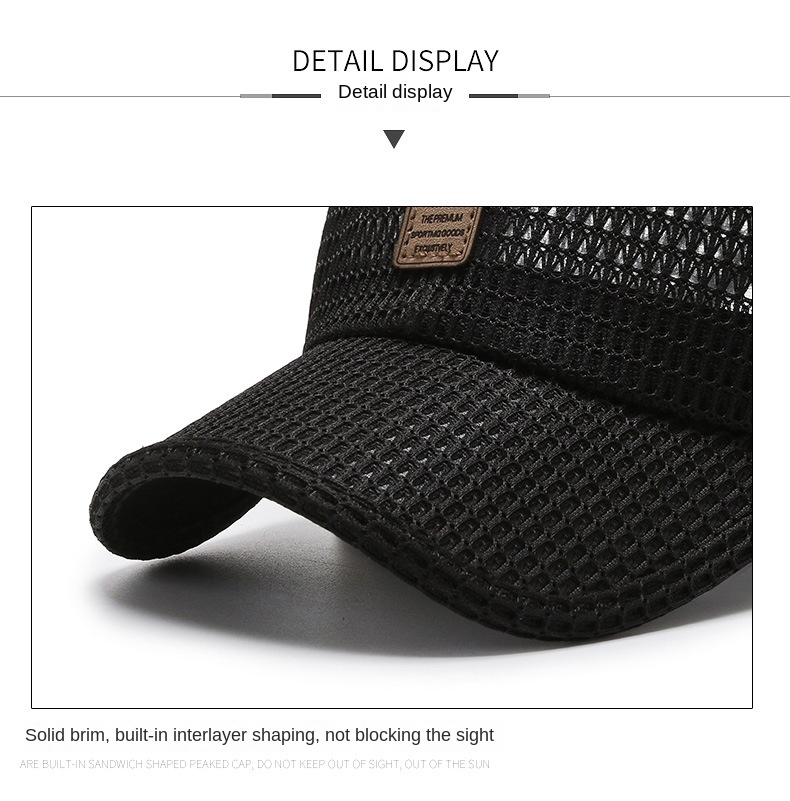 Large mesh summer sun hat