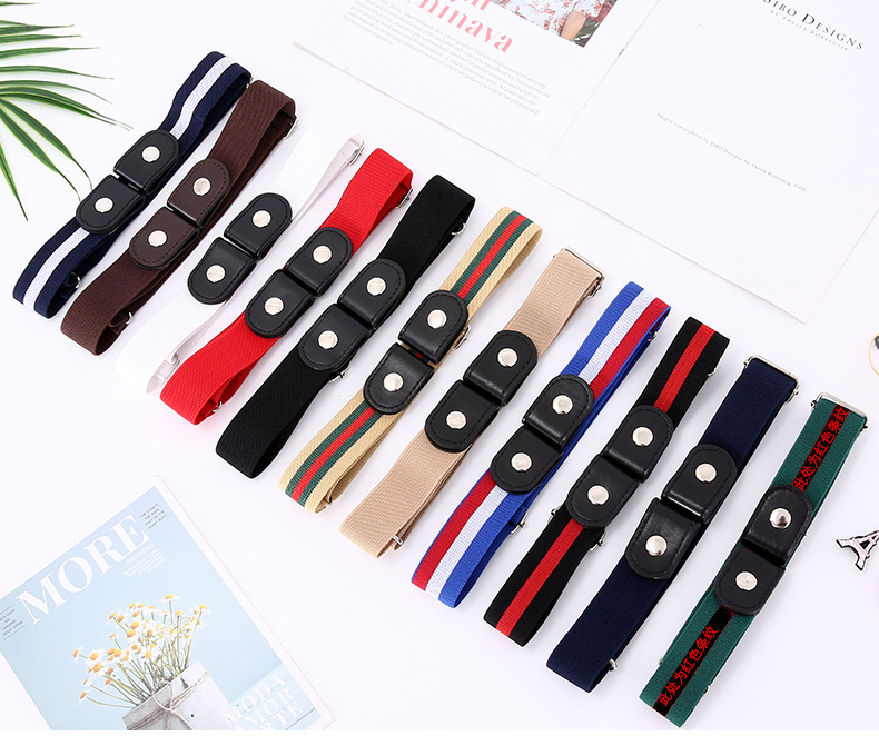 Lazy belt invisible seamless all-in-one perforation-free belt