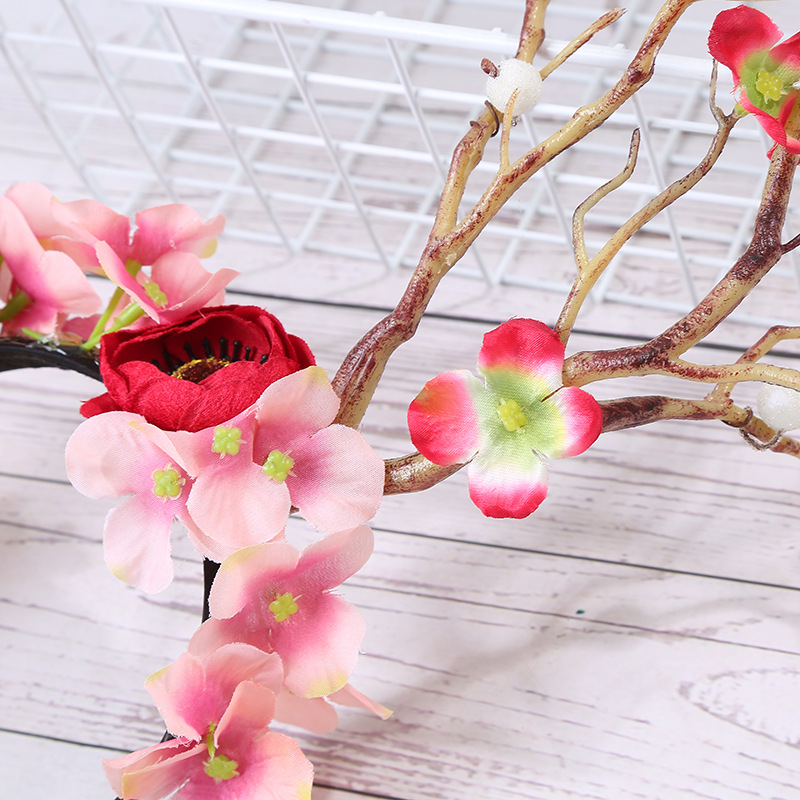 Little Fairy Twig Forest with exaggerated flower hair accessories antler headdress