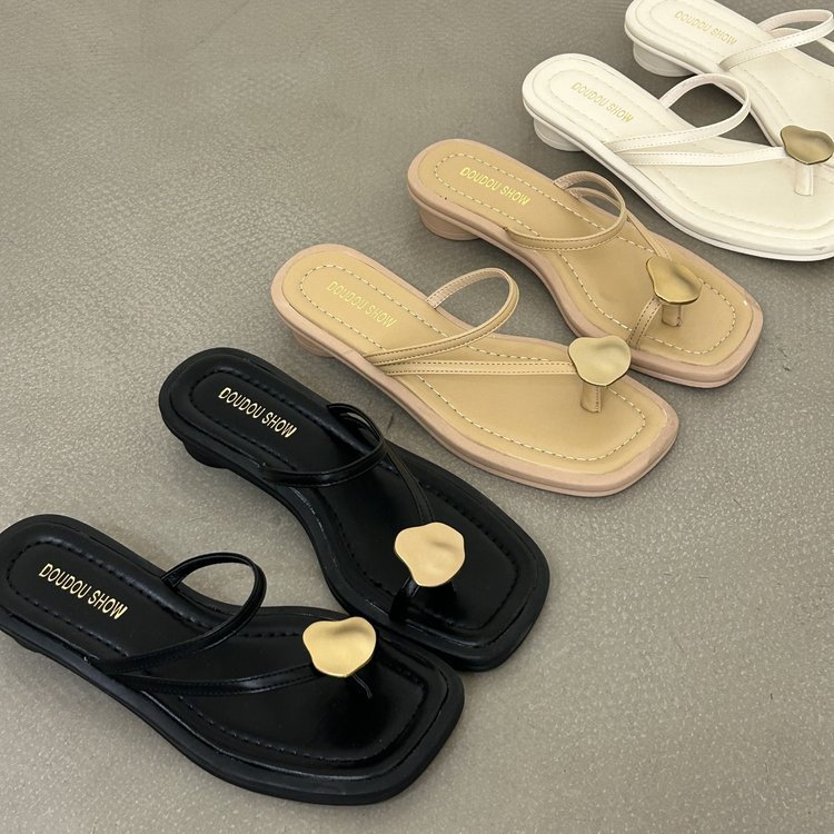 Little French fairy toe-on chunky sandals