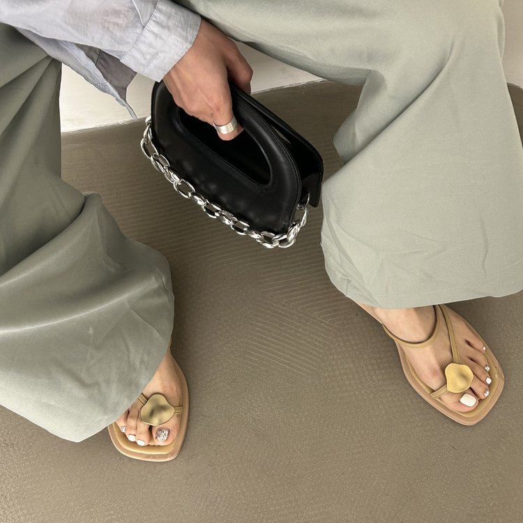 Little French fairy toe-on chunky sandals