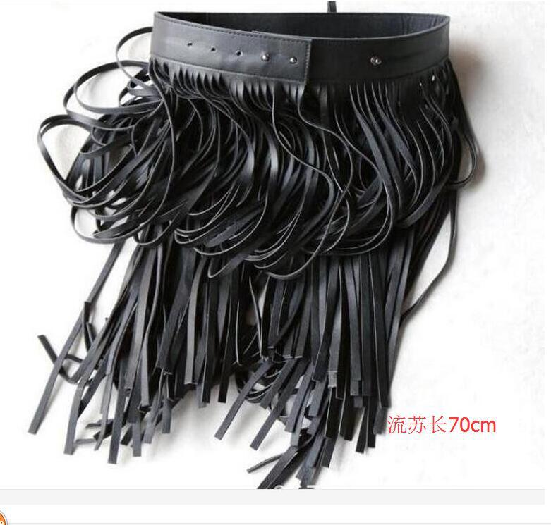 Long fringe belt Gypsy style belt