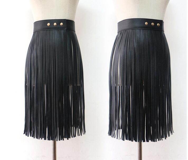 Long fringe belt Gypsy style belt