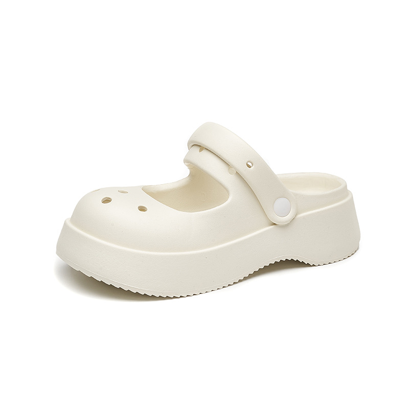 Mary Jane cute bun top platform Crocs