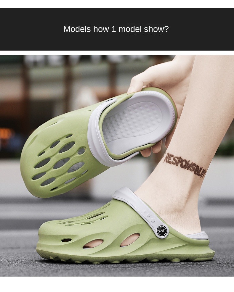 Men wear crocs in summer