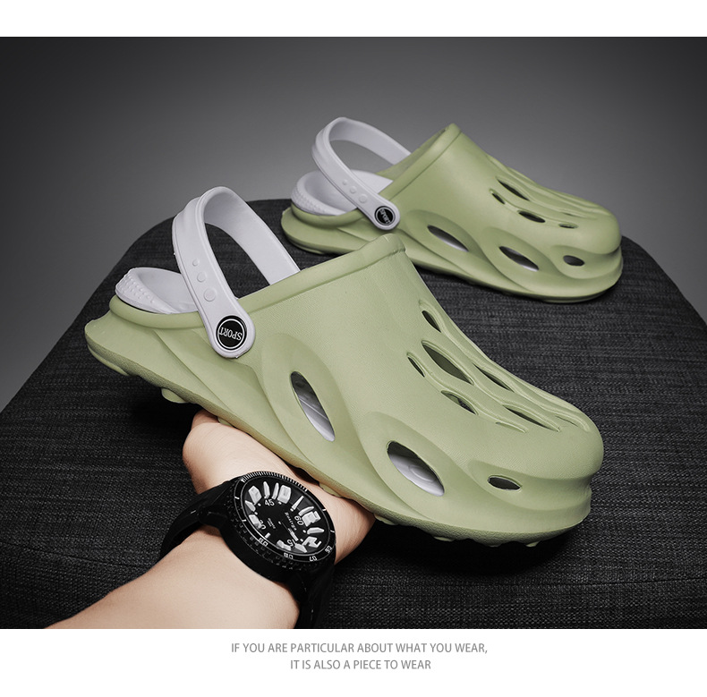 Men wear crocs in summer