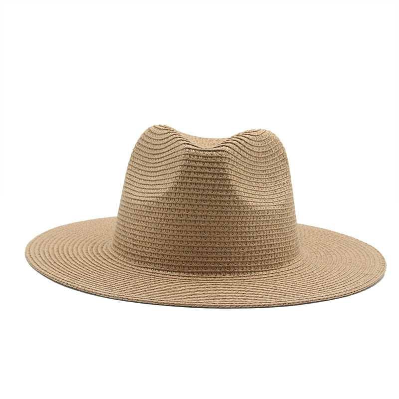 Men’s straw hat Black ribbon Panama straw top hat