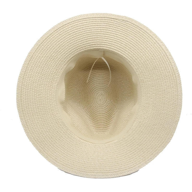 Men’s straw hat Black ribbon Panama straw top hat