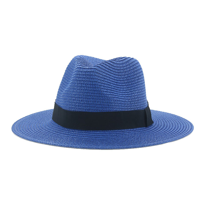 Men’s straw hat Black ribbon Panama straw top hat