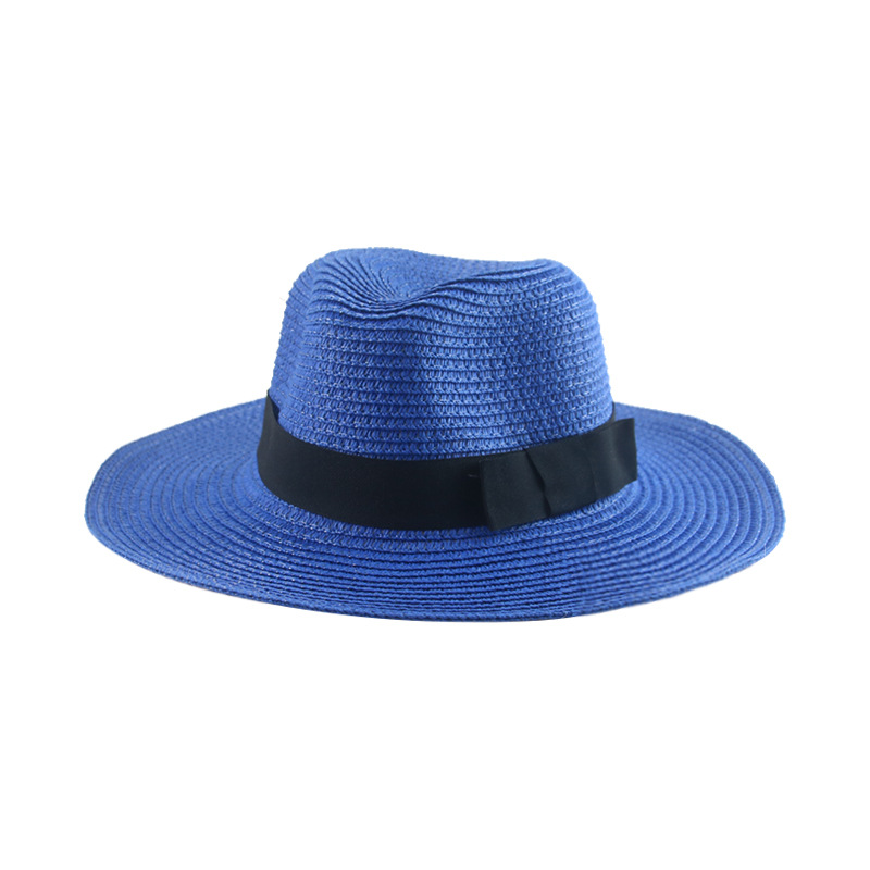 Men’s straw hat Black ribbon Panama straw top hat