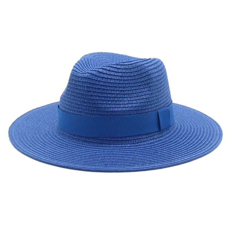 Men’s straw hat Black ribbon Panama straw top hat