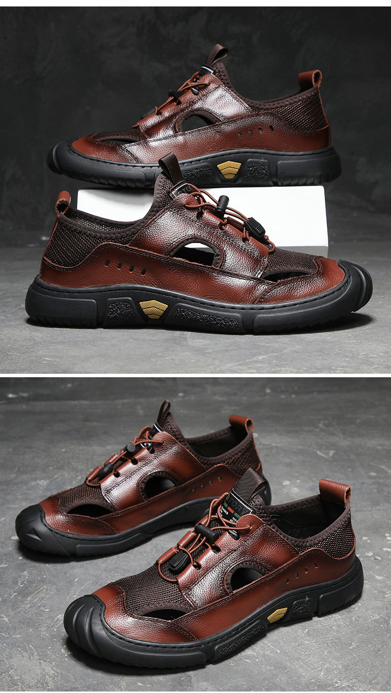 Men’s summer leather crocs