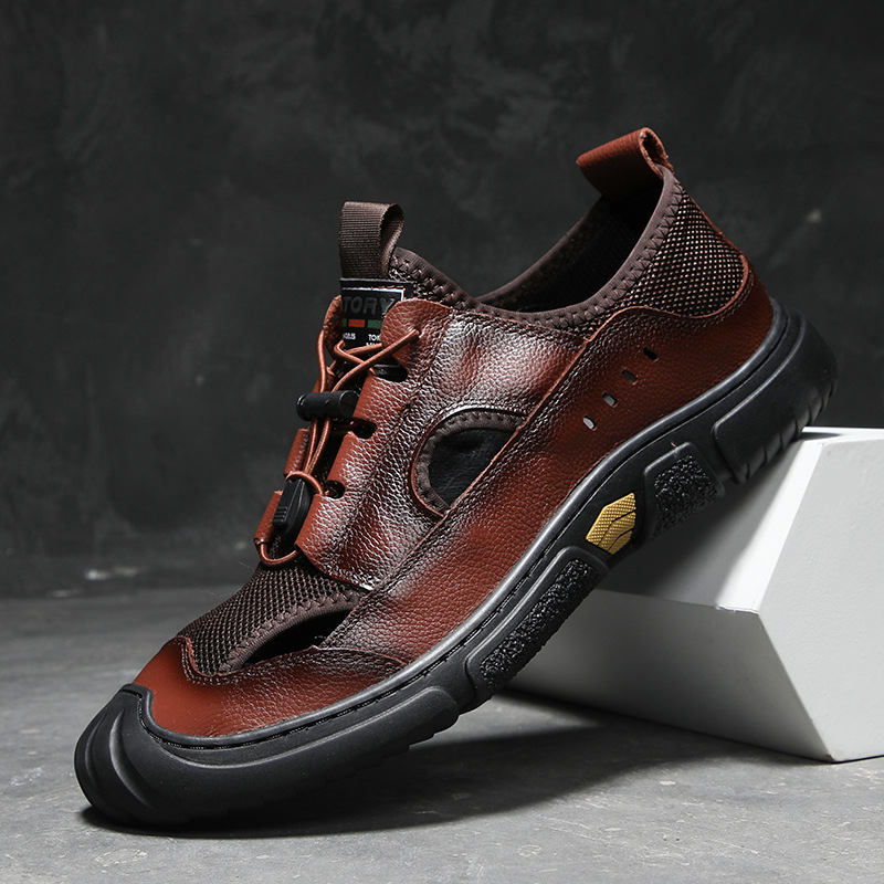 Men’s summer leather crocs