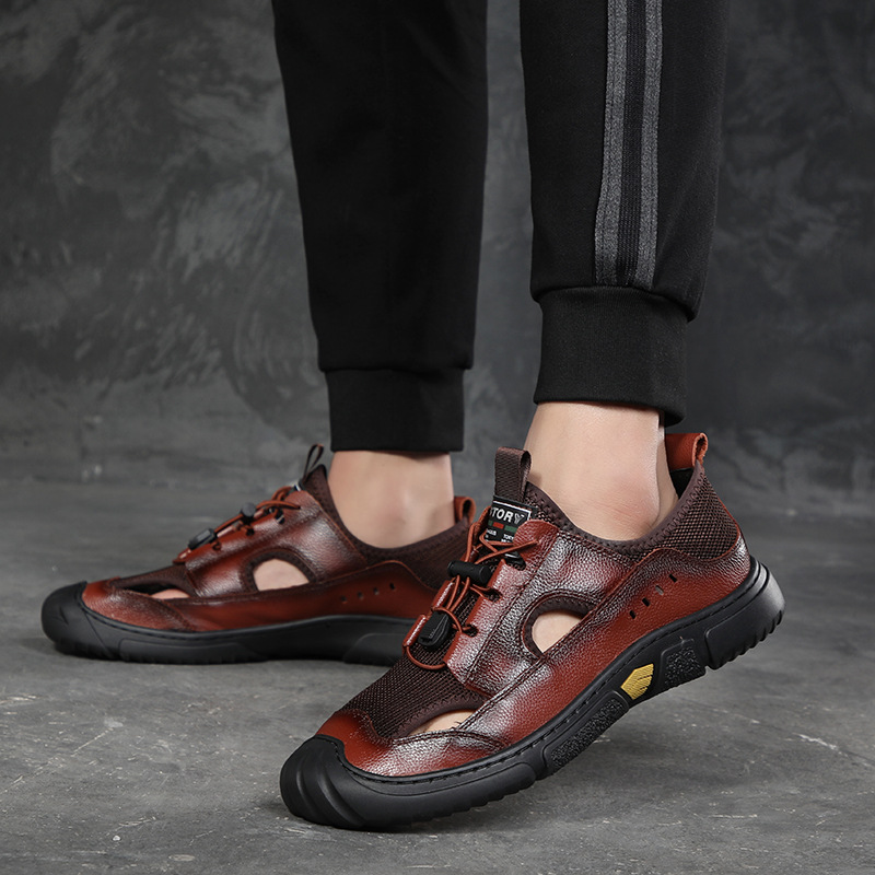 Men’s summer leather crocs