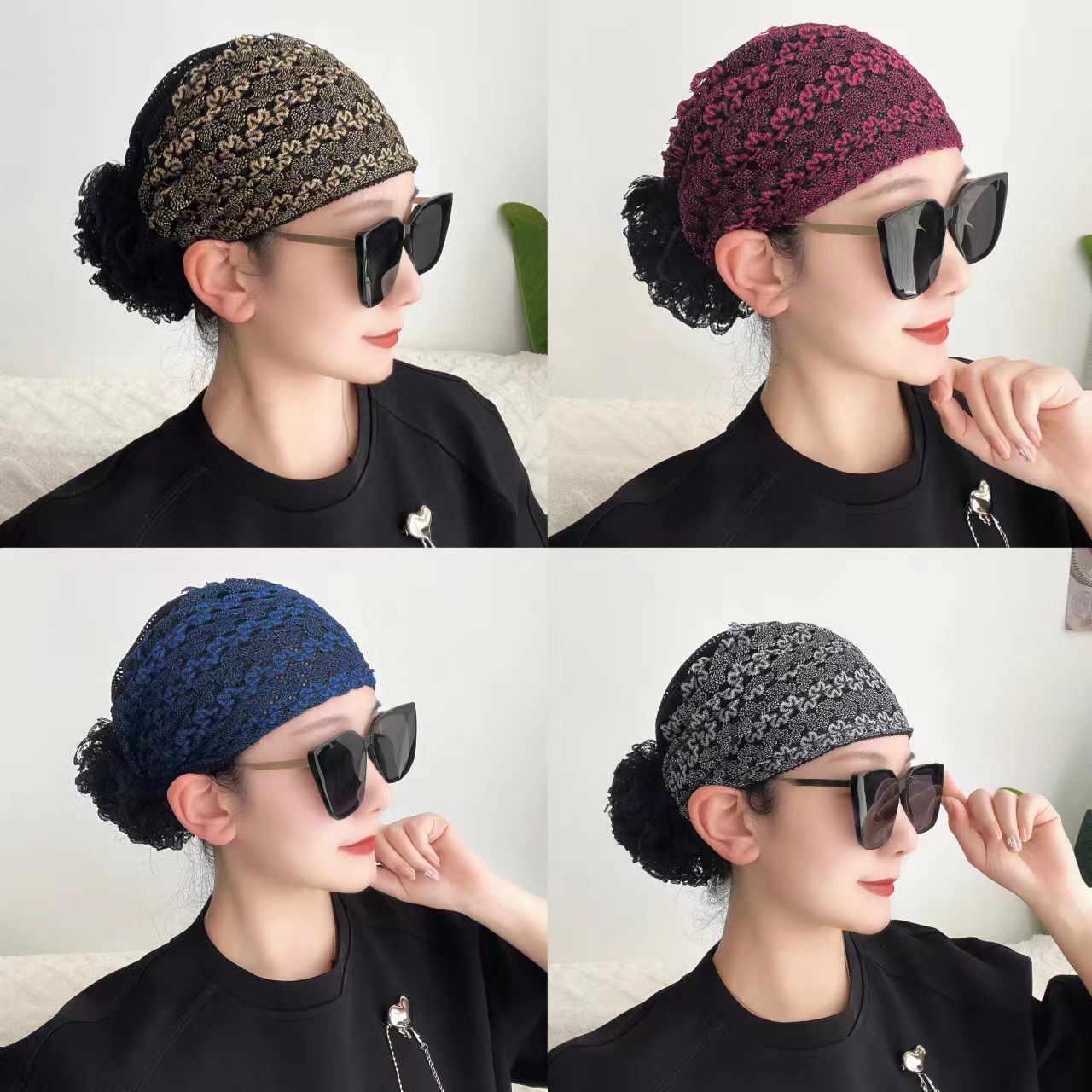 Mesh lace hat