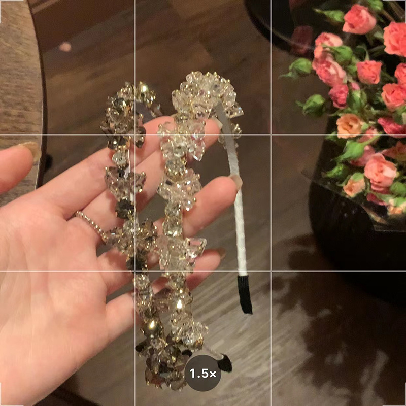Metallic hair band French vintage rhinestone hair clip hair accessories