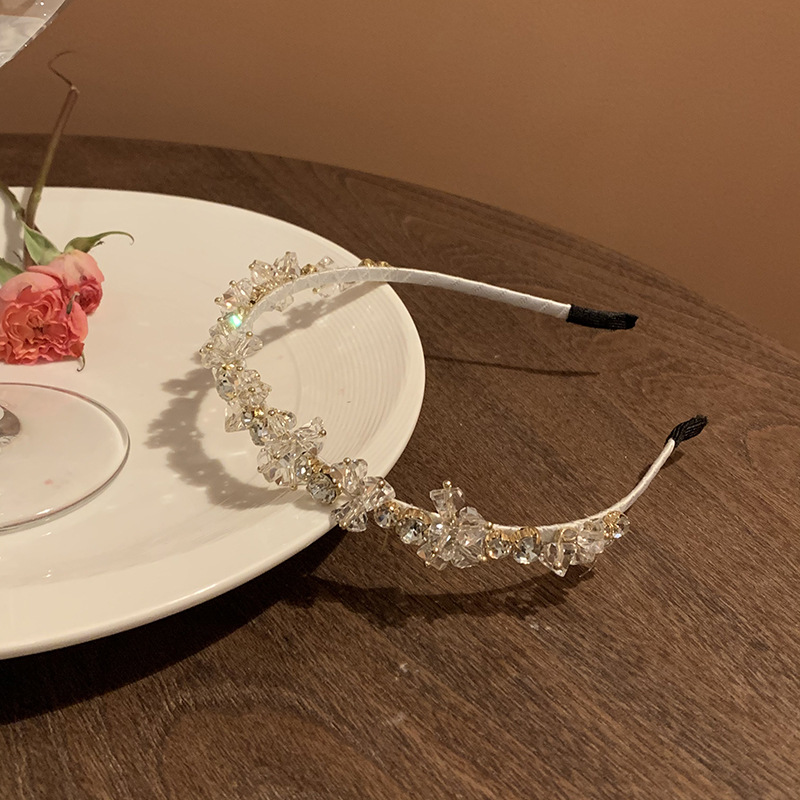 Metallic hair band French vintage rhinestone hair clip hair accessories