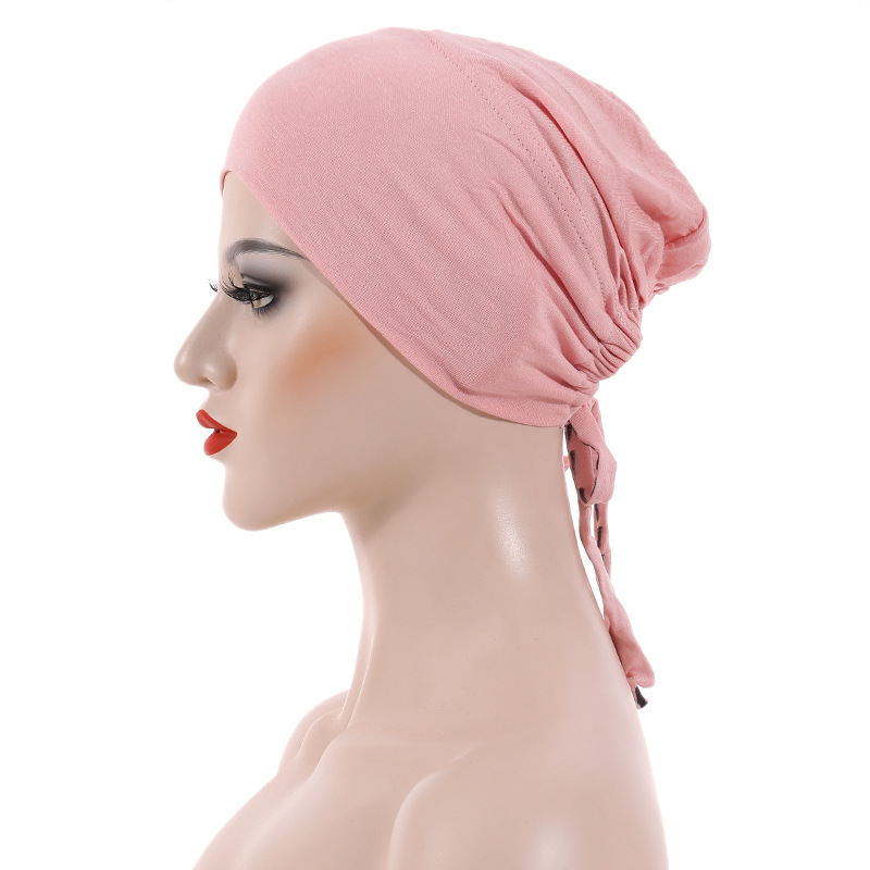 Modal mercerized cotton elastic elastic tie cap
