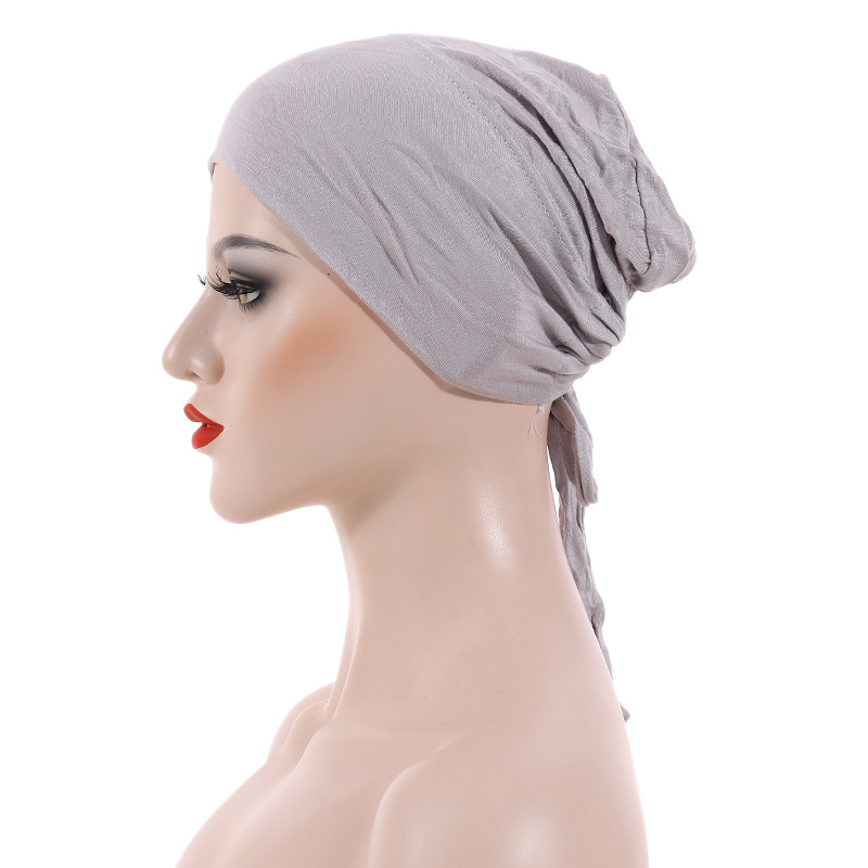 Modal mercerized cotton elastic elastic tie cap