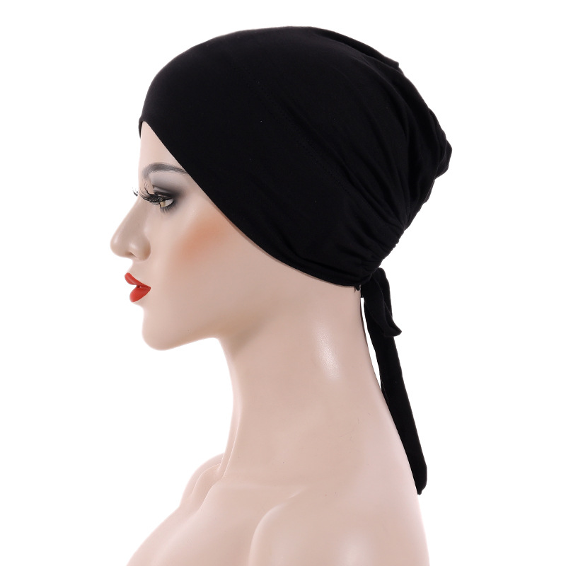 Modal mercerized cotton elastic elastic tie cap