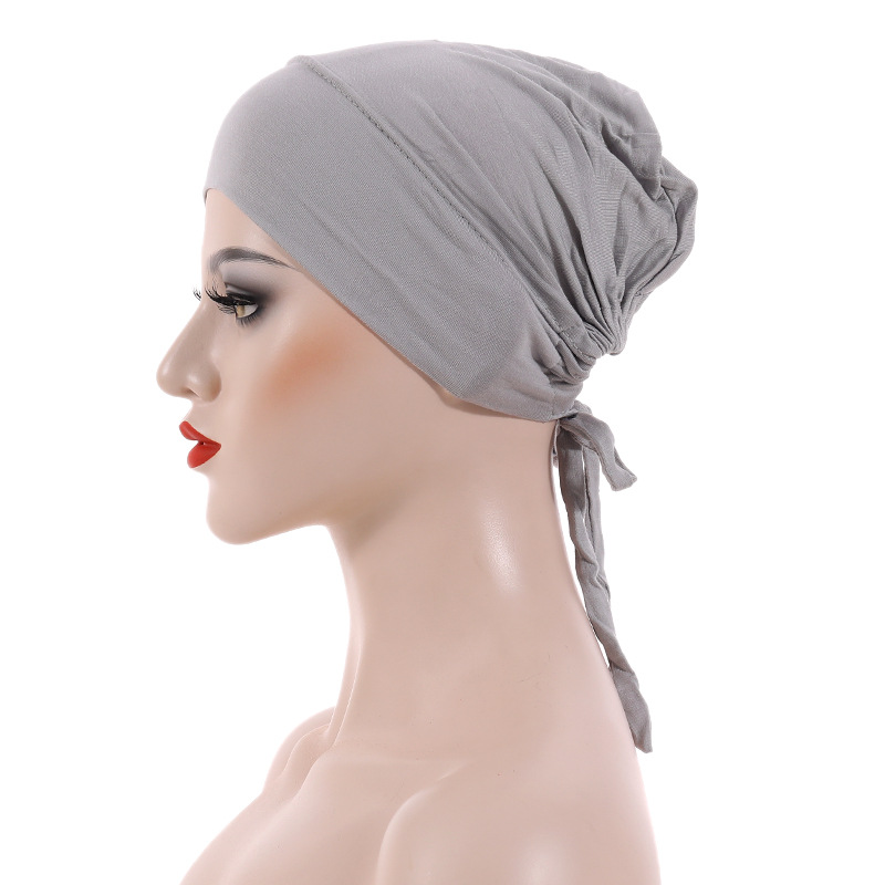 Modal mercerized cotton elastic elastic tie cap