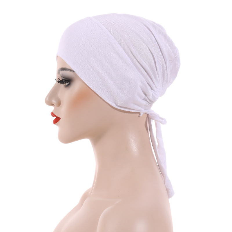 Modal mercerized cotton elastic elastic tie cap