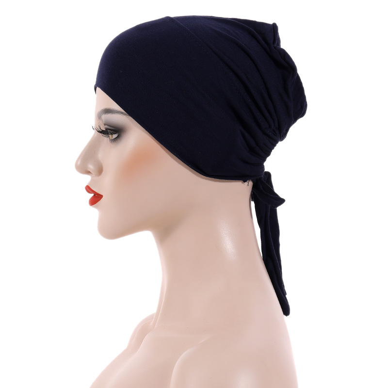 Modal mercerized cotton elastic elastic tie cap