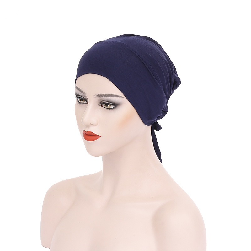 Modal mercerized cotton elastic elastic tie cap