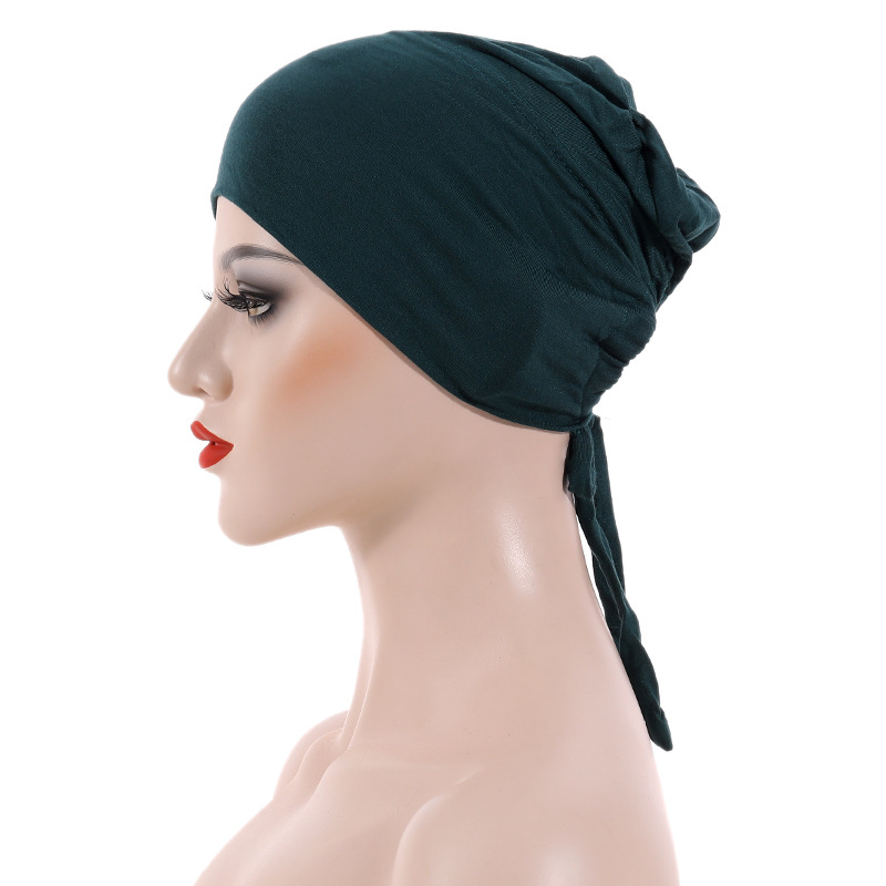 Modal mercerized cotton elastic elastic tie cap
