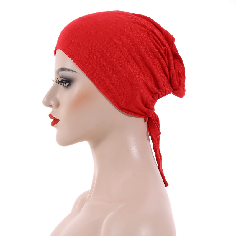Modal mercerized cotton elastic elastic tie cap