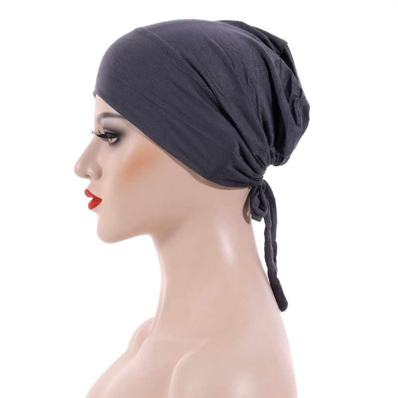 Modal mercerized cotton elastic elastic tie cap