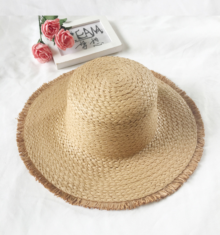 Monochrome lace woolen flat hat sunshade hat