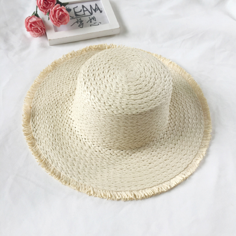 Monochrome lace woolen flat hat sunshade hat