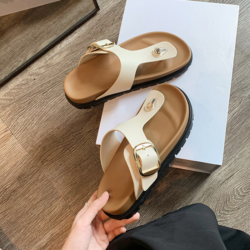 Mori leather vintage cork flat Birkenstock sandals
