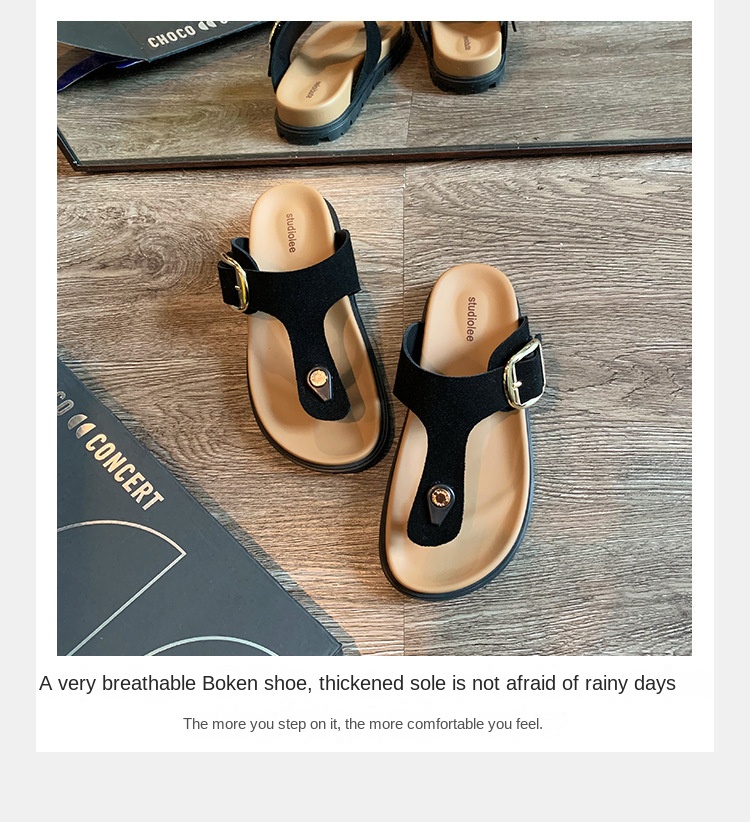 Mori leather vintage cork flat Birkenstock sandals